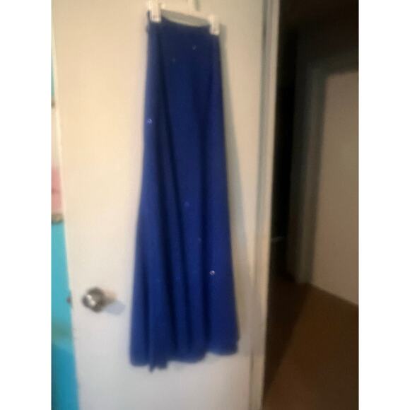 Sherri Hill Prom Hoco Dress Formal Gown Sequins Royal Blue Size 6 Bedazzled - Picture 11 of 14